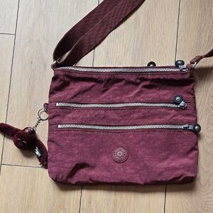 KIPLING Alvar Burgundy Crossbody Bag